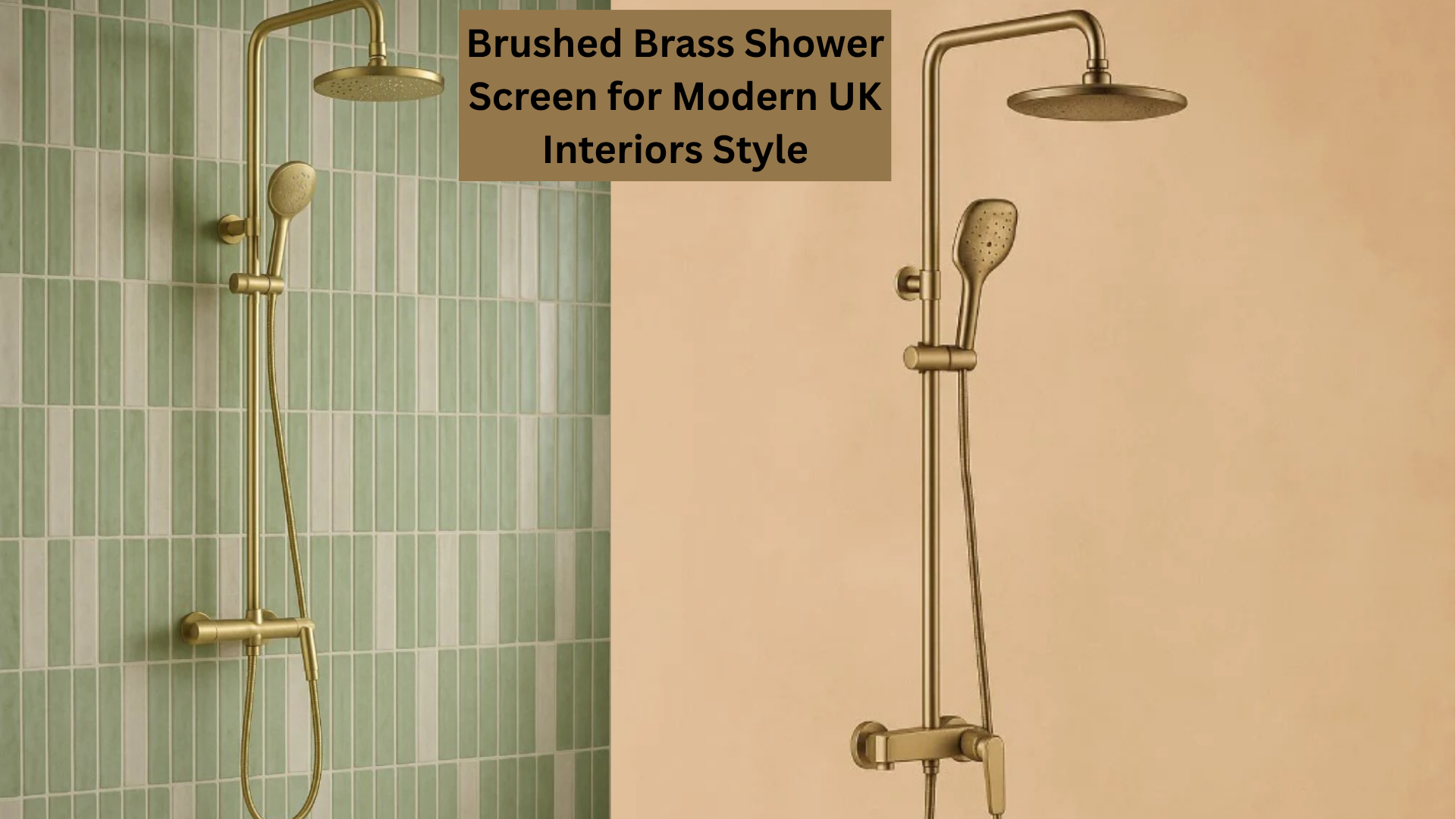Brushed Brass Shower Screen for Modern UK Interiors Style